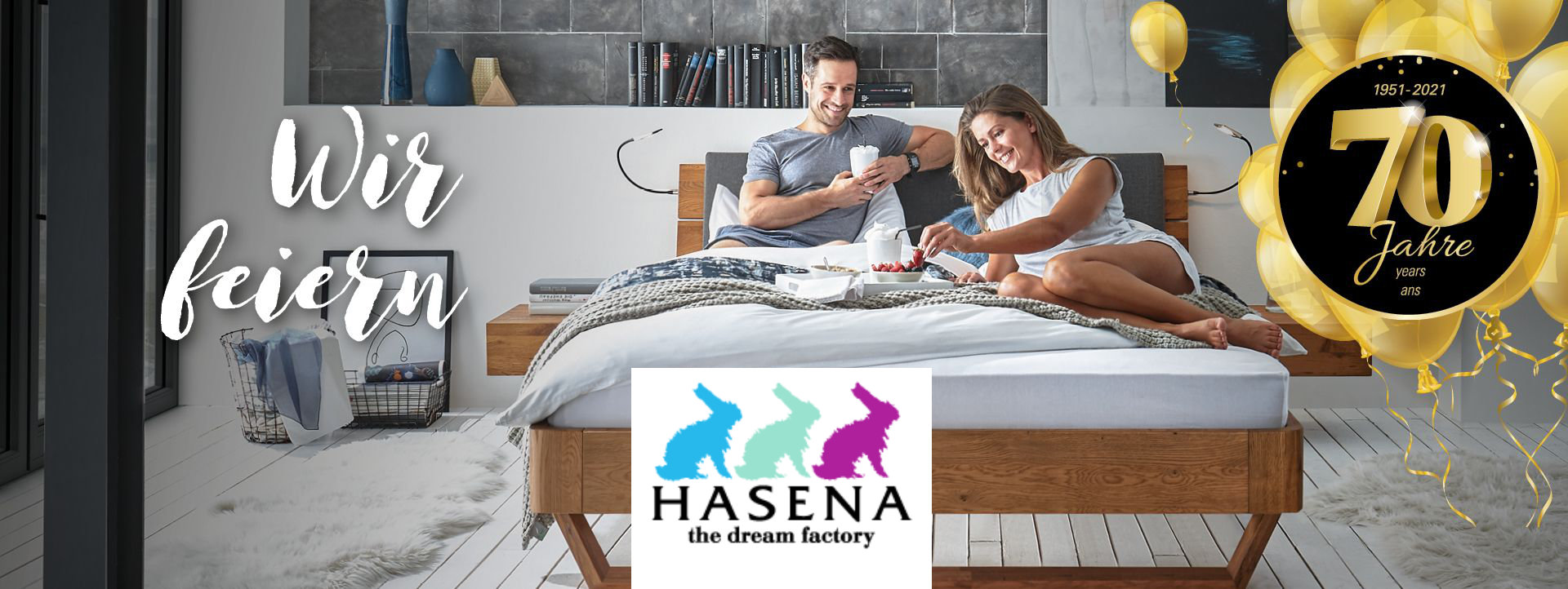 HAsena wird 70 Jahre alt - Wir Feiern Banner